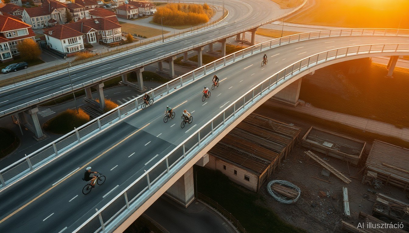 Új híd az M7 felett: átadták a Velencei gyalogoshidat, kezdődik a régi bontása
